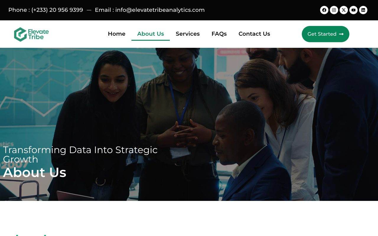 Elevate Tribe Analytics, screen 3